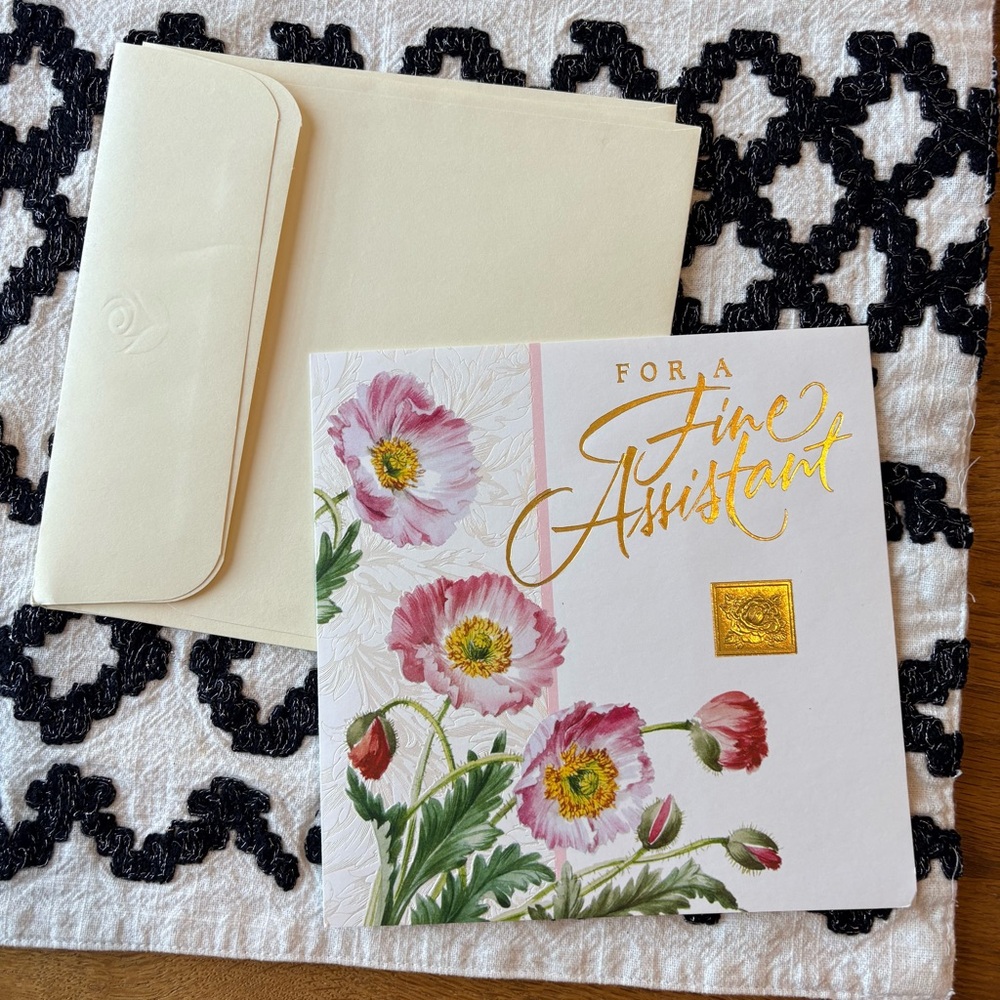 Carlton Cards American Greetings 'For a Fine Assistant' Greeting Card Envelope